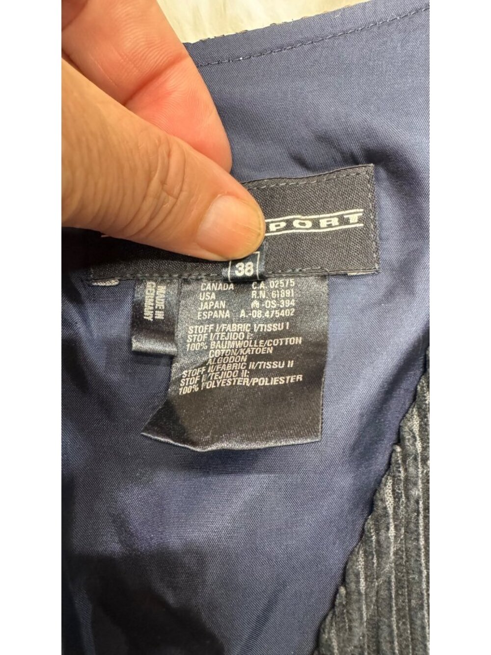 Vintage 90's Escada Sport Blue Corduroy Button Down Vest Size 38 ( US 8) - Picture 12 of 12
